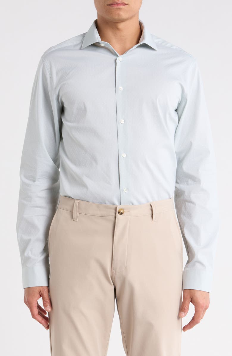 Calvin Klein Slim Fit Stretch Dress Shirt, Main, color, Sage