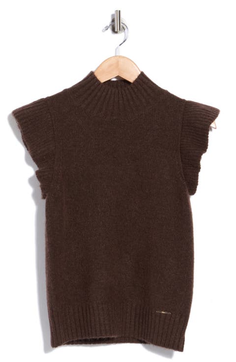 Ruffle Cap Sleeve Sweater