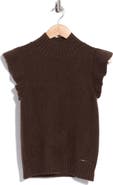 ELIE ELIE TAHARI Ruffle Cap Sleeve Sweater