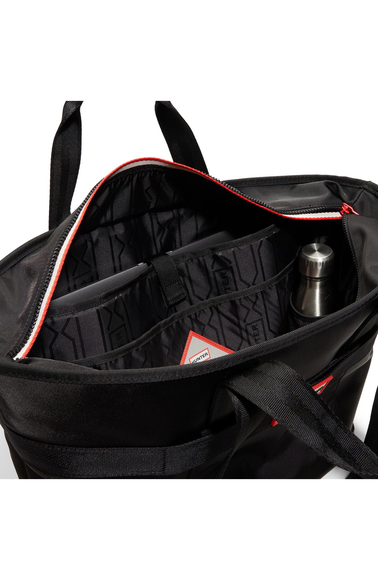 Hunter Laptop Pocket Tote Bag, Alternate, color, Other Black