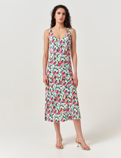 Paloma Crepe Midi Slip Dress