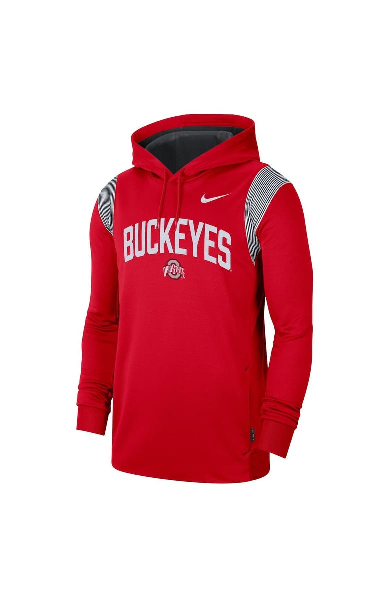 Nike Men's Nike Scarlet Ohio State Buckeyes 2022 Game Day Sideline Performance Pullover Hoodie, Alternate, color, Scarlet