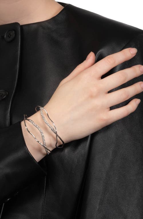 Alexis Bittar Solanales Crystal Cuff Bracelet In Gray