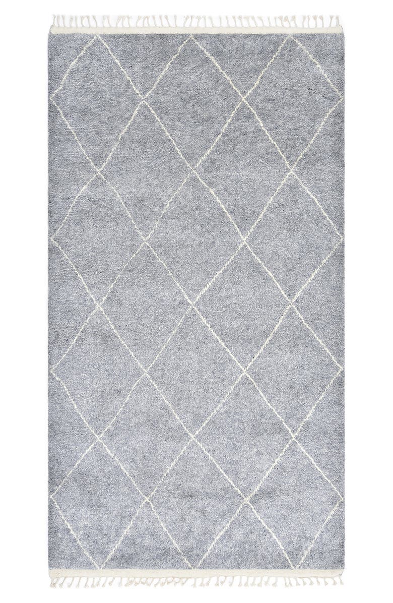 Solo Rugs Wallis Handmade Wool Blend Area Rug, Main, color, Grey