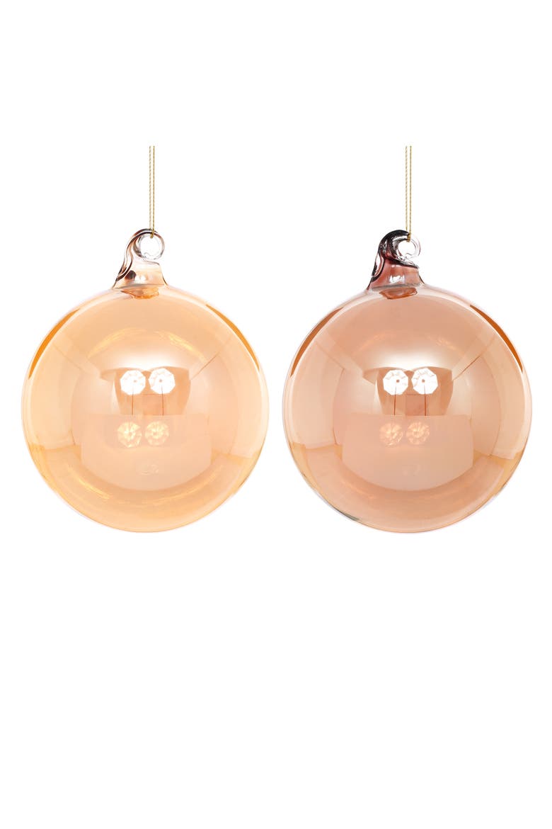 Gleaming Holiday Ornament, Box of 6, Main, color, Apricot