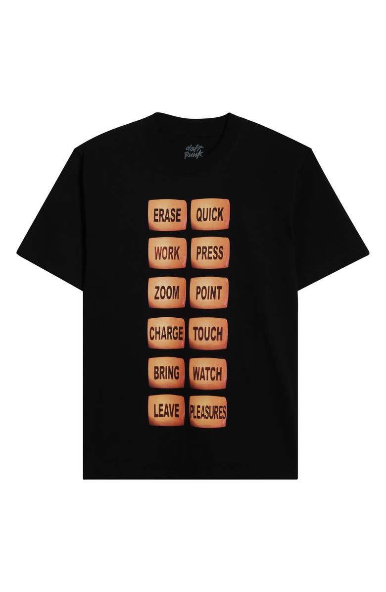 PLEASURES Technologic Cotton Graphic T-Shirt, Alternate, color, Black