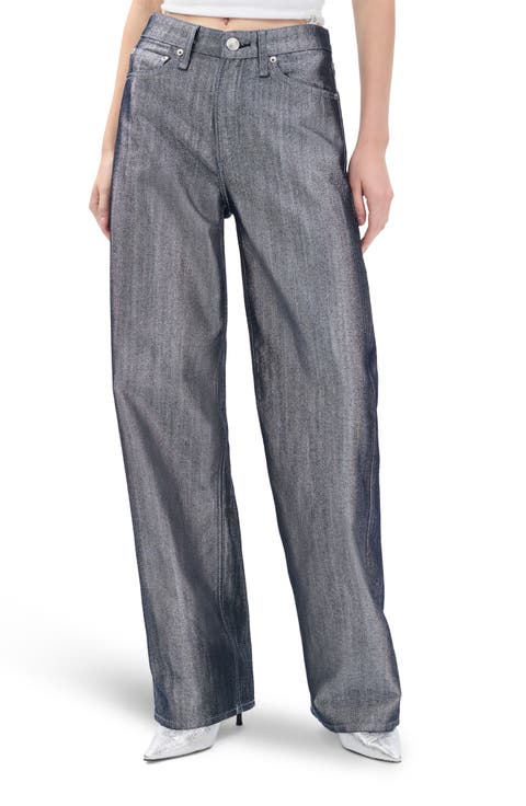 Logan Coated Wide Leg Jeans