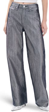 rag & bone Logan Coated Wide Leg Jeans