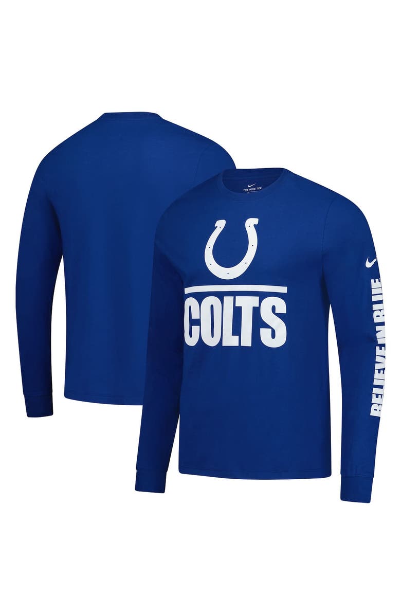 Nike Men's Nike Royal Indianapolis Colts Split Local Long Sleeve T-Shirt, Alternate, color, Royal