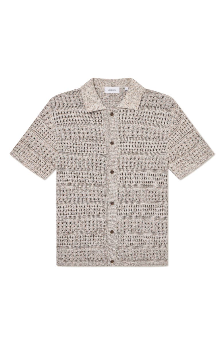 Les Deux Elvin Structured Knit Shirt, Alternate, color, Light Sand