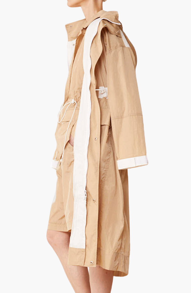 CAALO Parachute Water-Resistant Anorak, Alternate, color, Light Beige