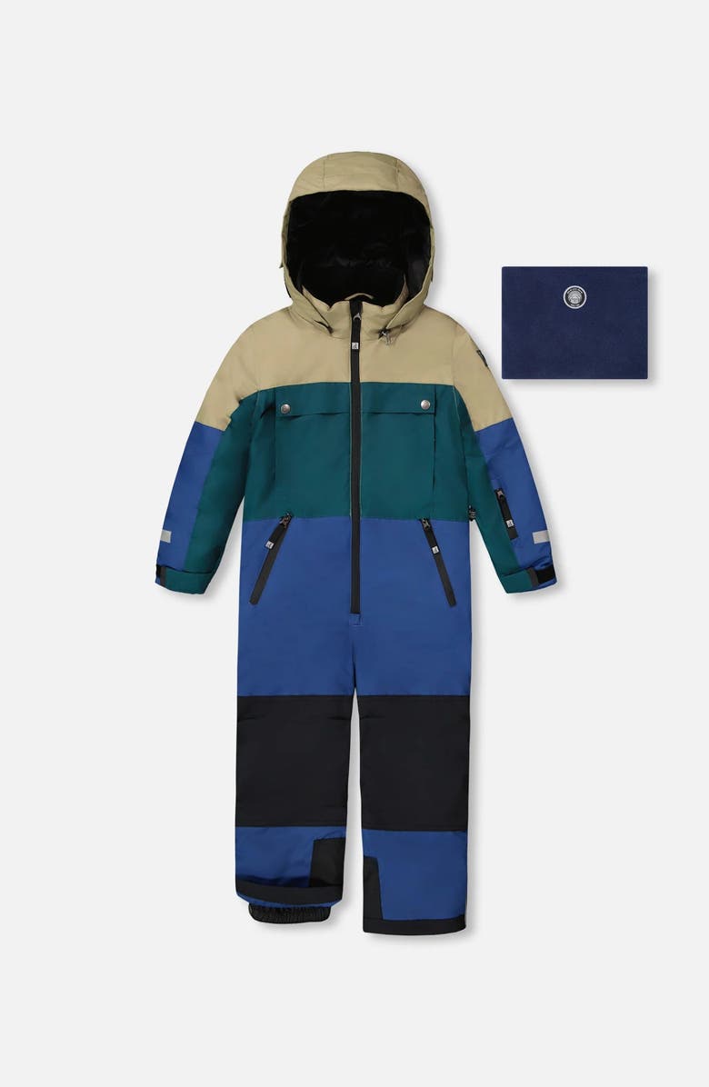 Deux par Deux One-Piece Teknik Snowsuit Colorblocked, Main, color, Navy Blue
