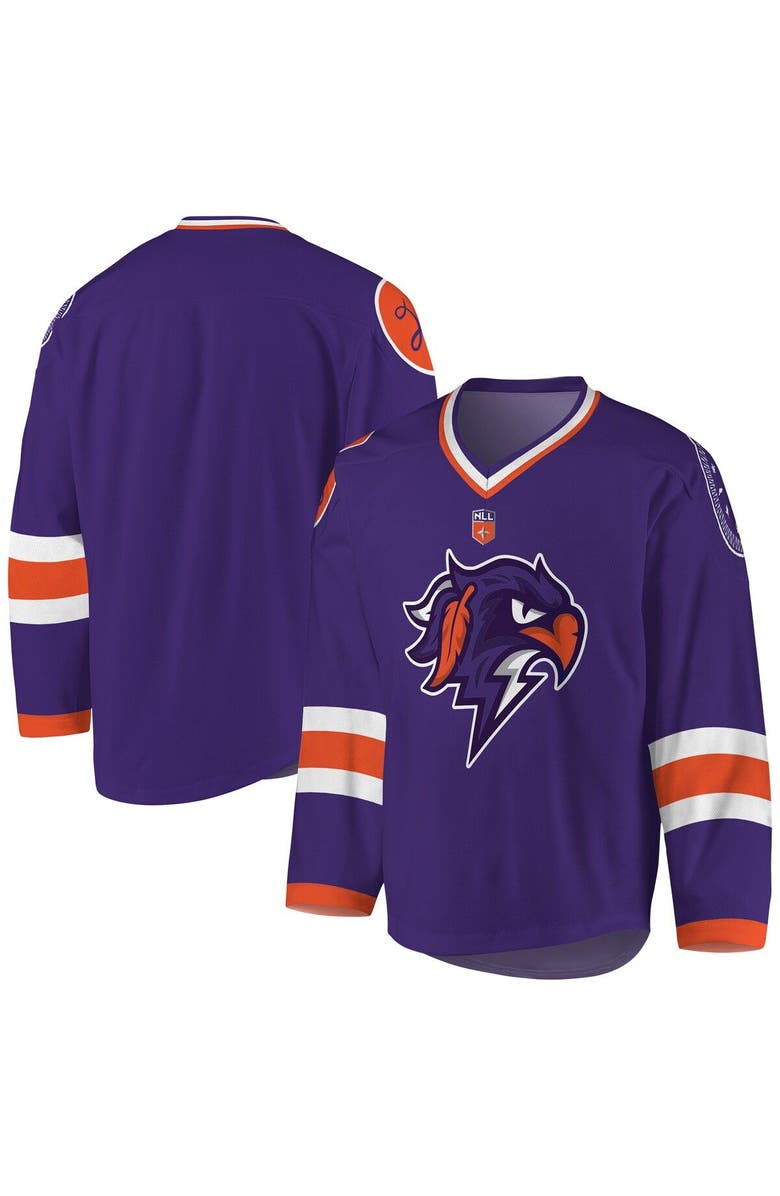 ADPRO Sports Youth Purple/Orange Halifax Thunderbirds Replica Jersey, Main, color, Purple