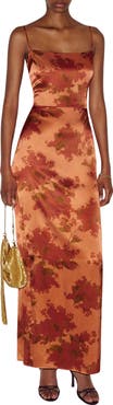 Reformation Frankie Floral Silk Jacquard Dress