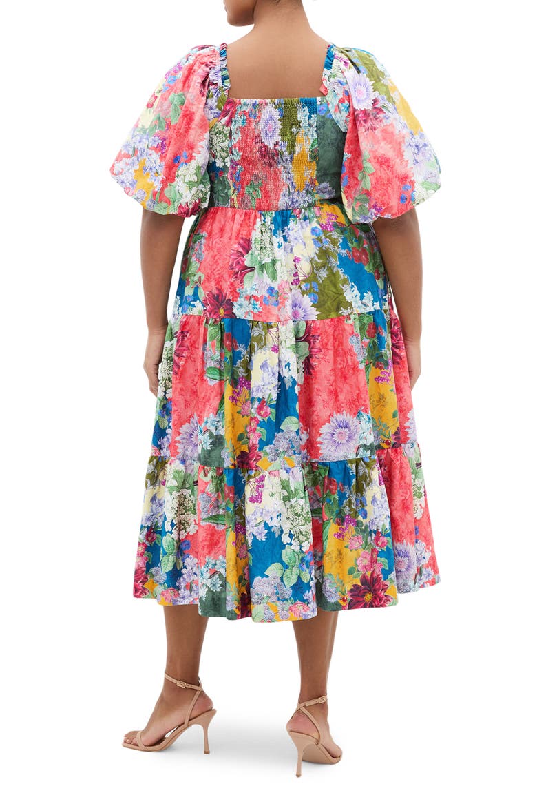 Fantasy Print Flared Midi Dress, Alternate, color, FOOLS FLORAL
