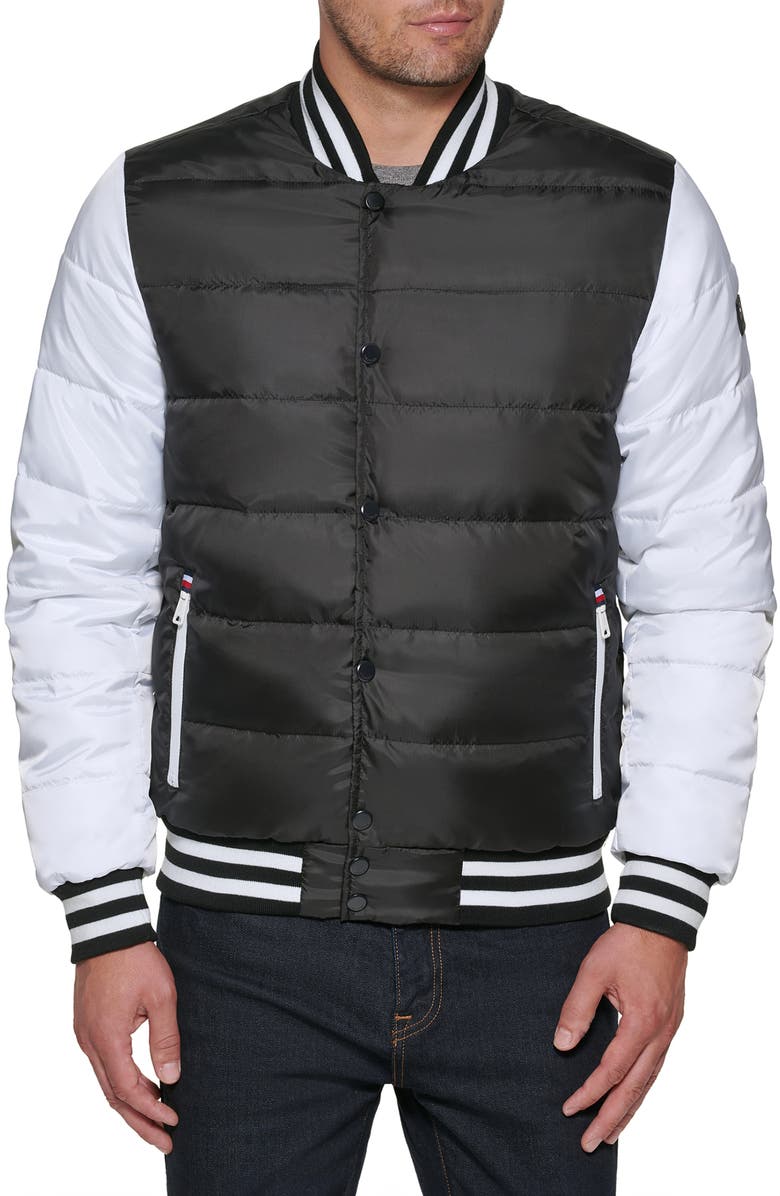 Tommy Hilfiger Varsity Quilted Bomber Jacket, Main, color,