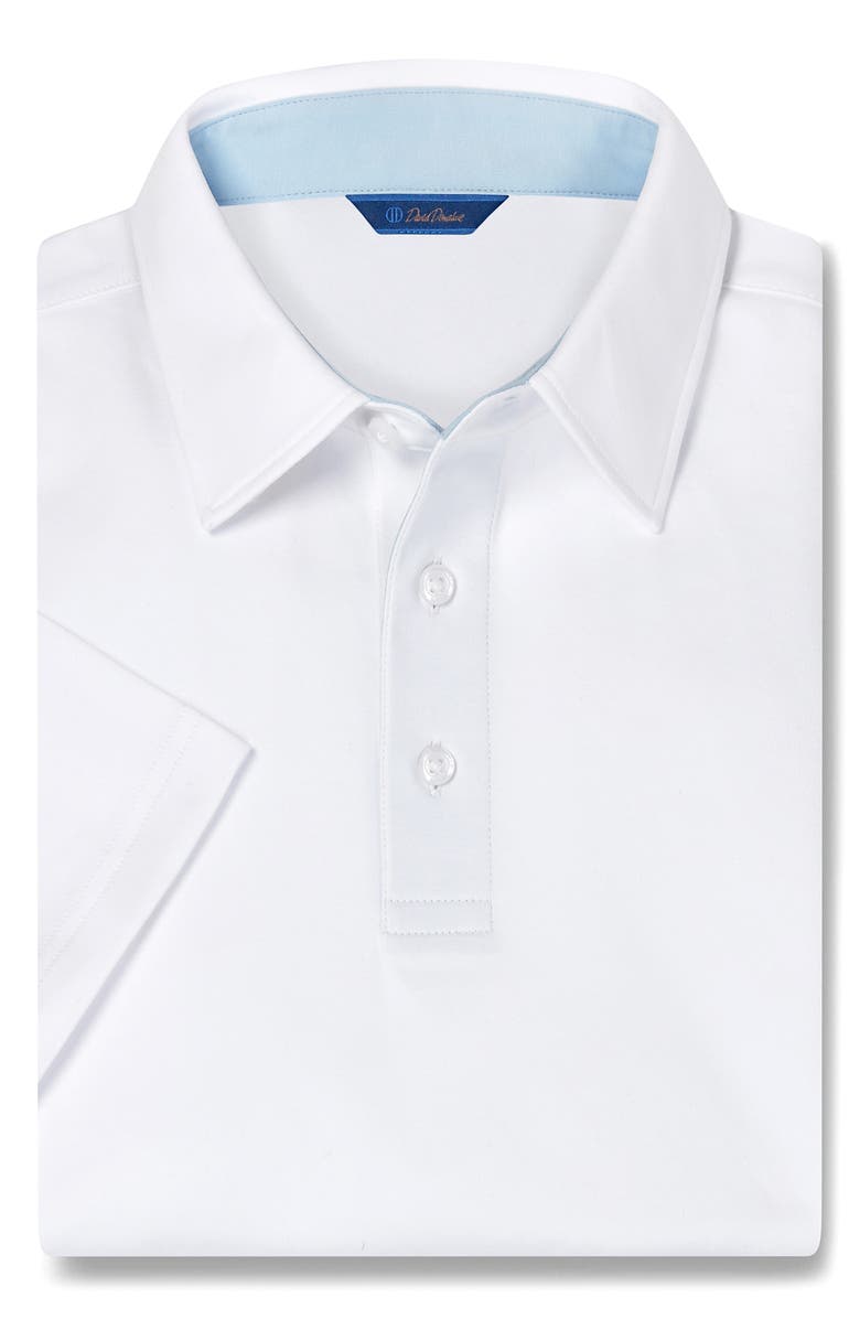 David Donahue Cotton Polo, Main, color, White