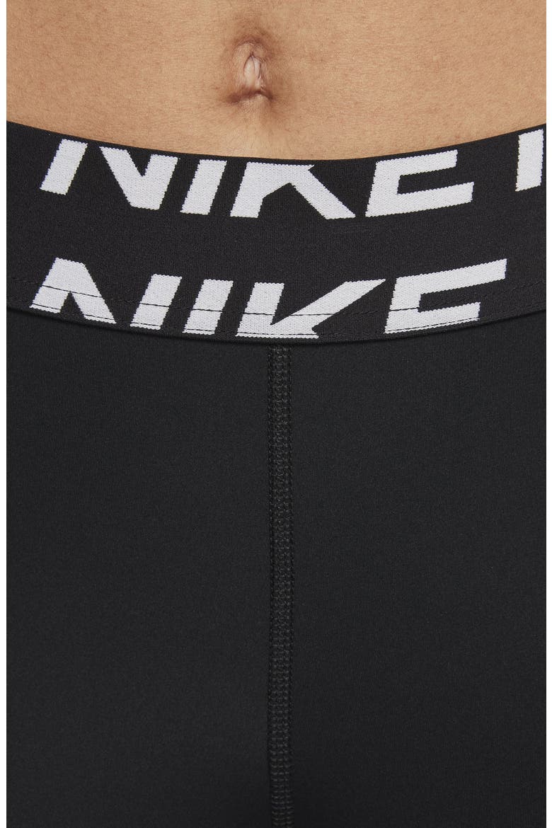 Pro Dri-FIT Graphic Leggings, Alternate, color, BLACK/ WHITE