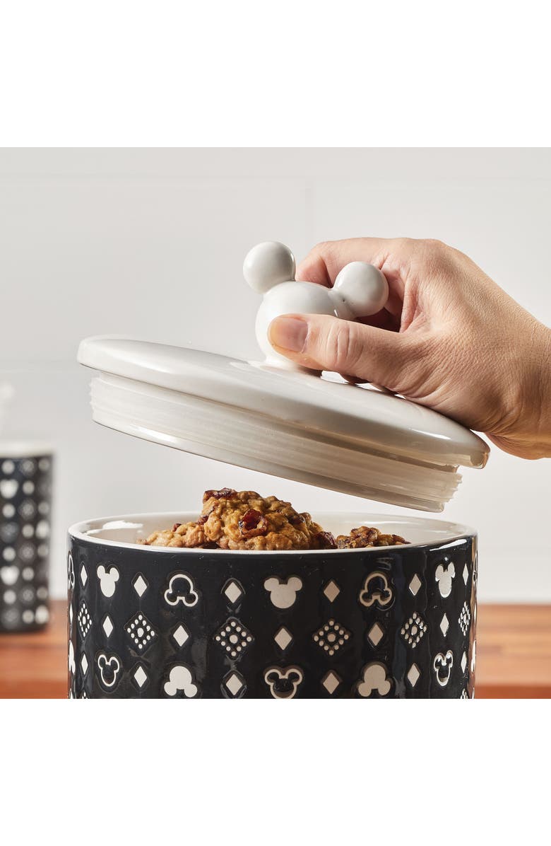 Disney Mickey Head Ceramic Jar, Alternate, color, Black/ White