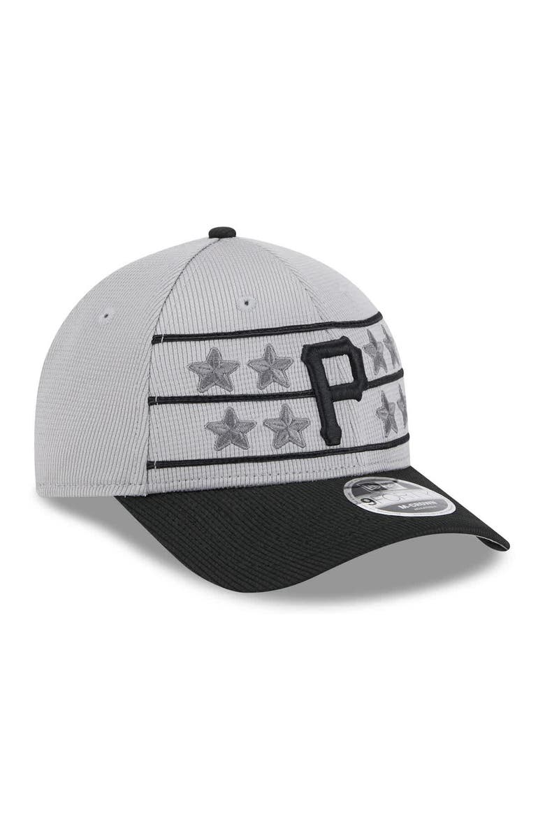 New Era Men's New Era Gray/Black Pittsburgh Pirates 2025 Batting Practice 9FORTY M-Crown Adjustable Hat, Alternate, color, Gray