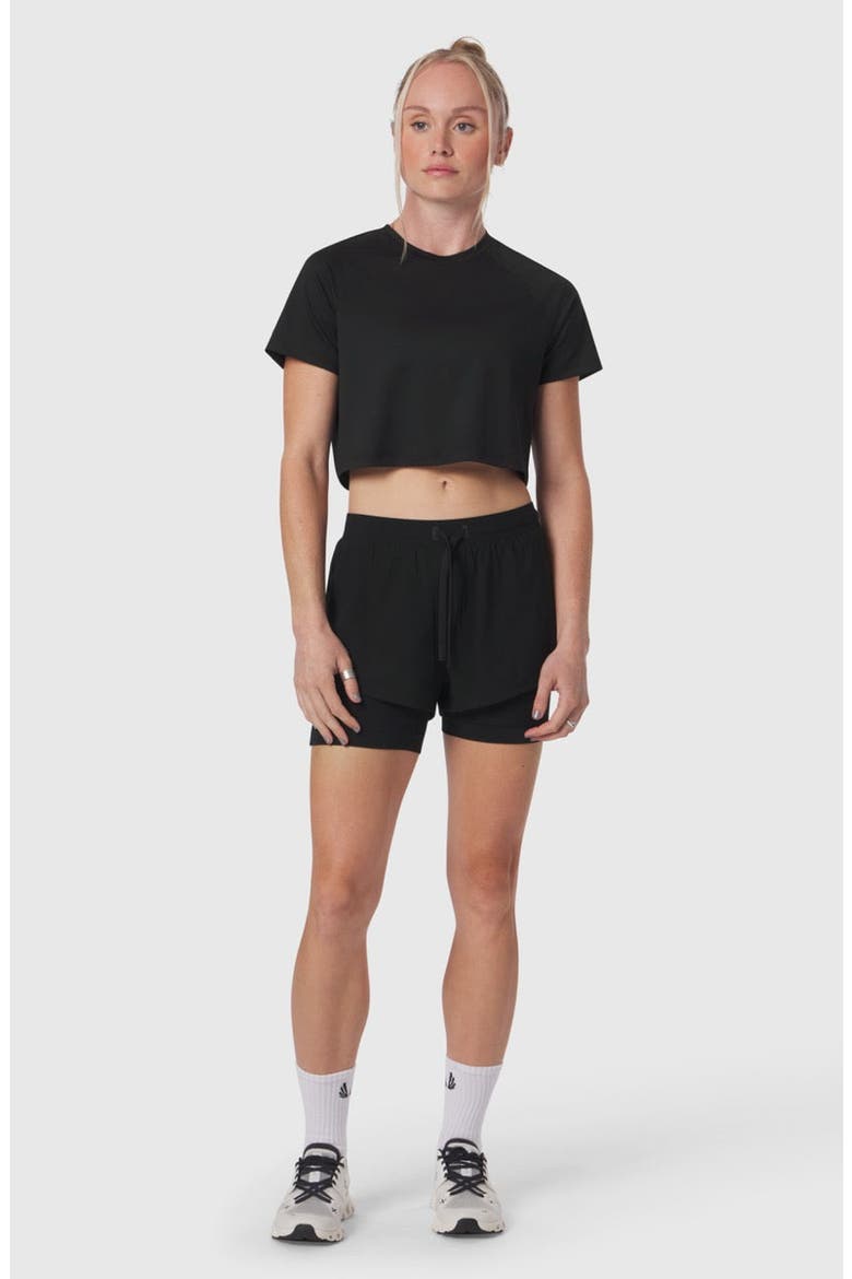 AeroSilver Cropped Tee, Alternate, color, Black