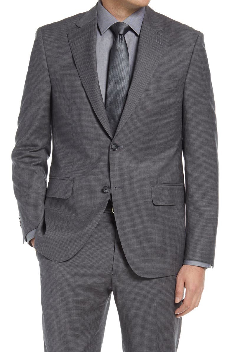 Peter Millar Classic Fit Plaid Wool Suit, Alternate, color,