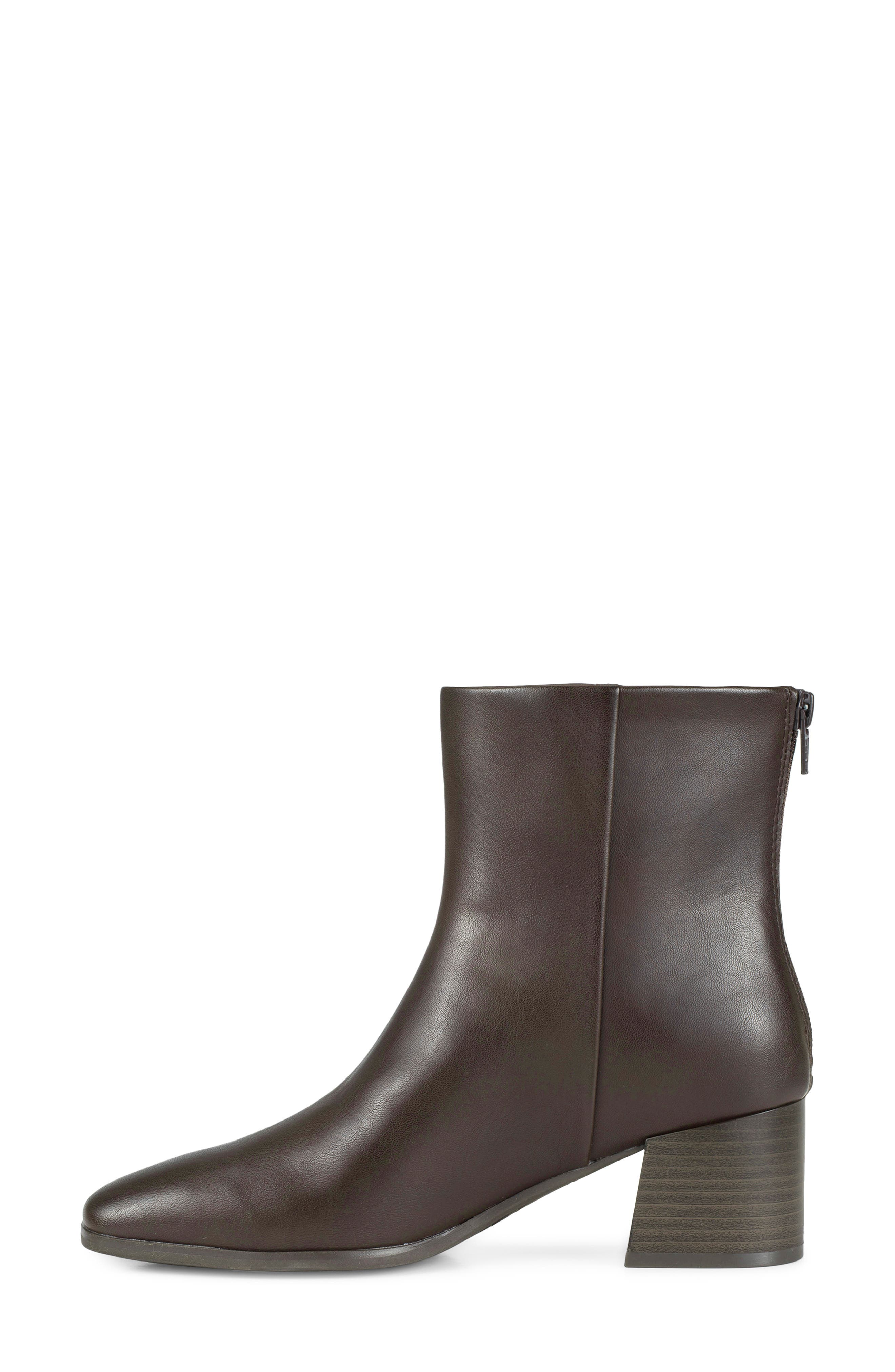 Wakely Block Heel Bootie, Alternate, color, DARK BROWN