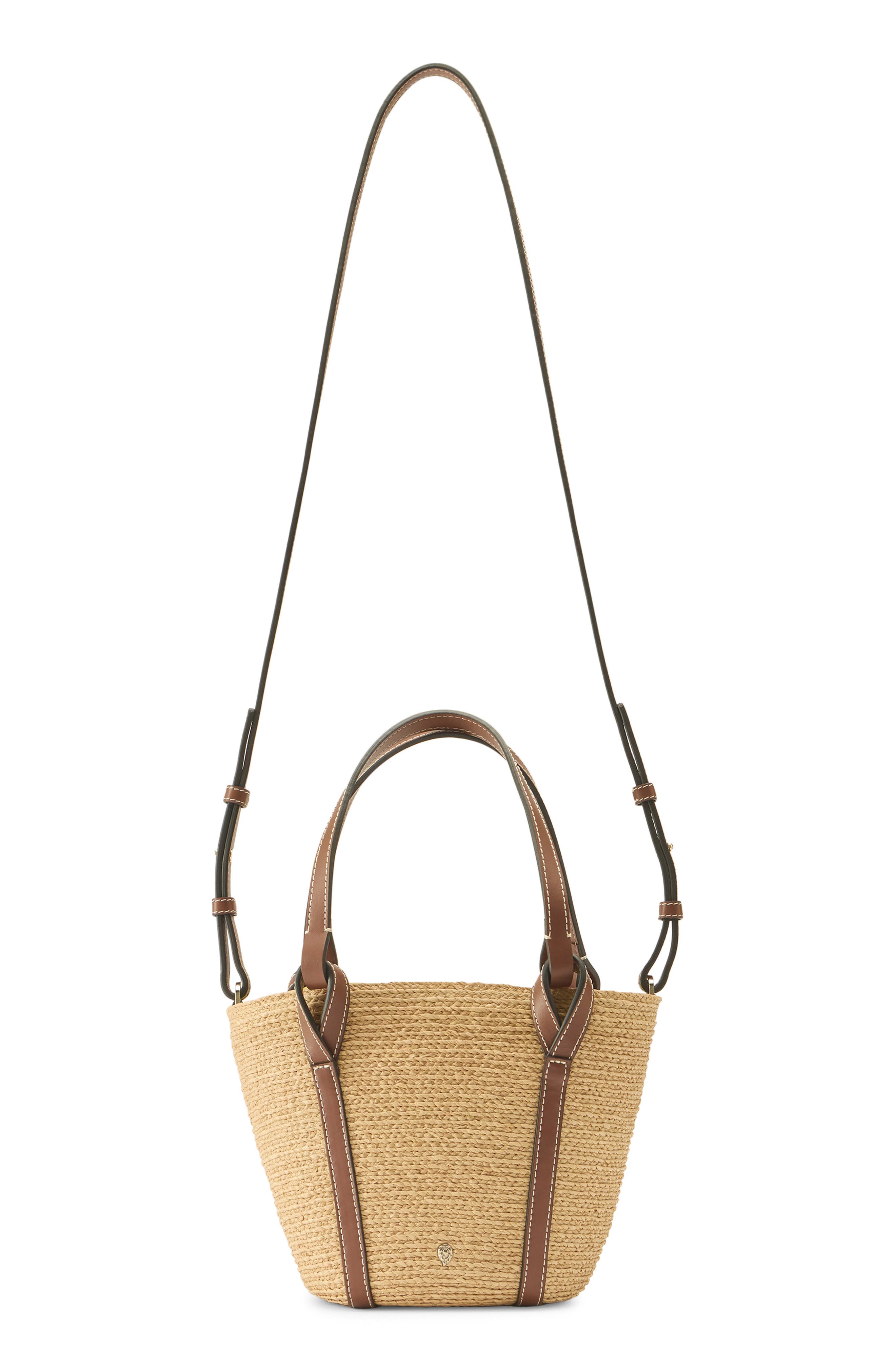 Helen Kaminski Bisou Raffia Bucket Bag, Alternate, color, 