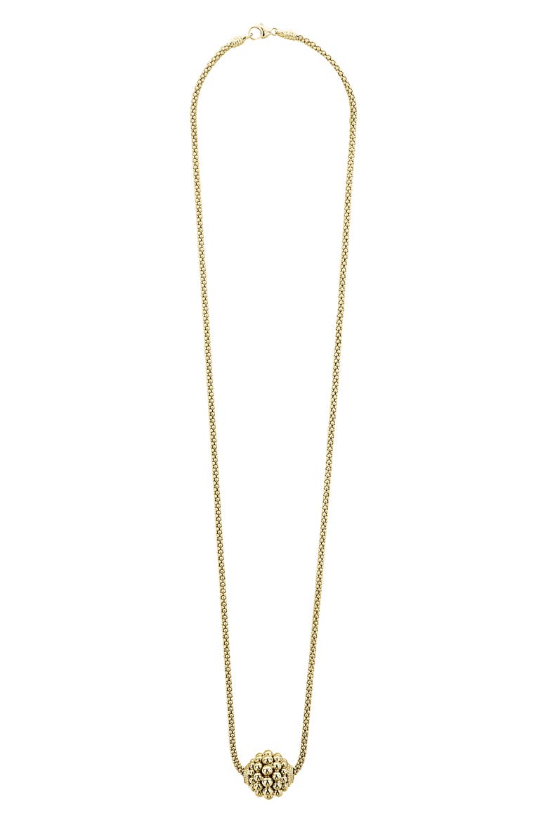Caviar Gold Ball Beaded Necklace, Alternate, color, GOLD