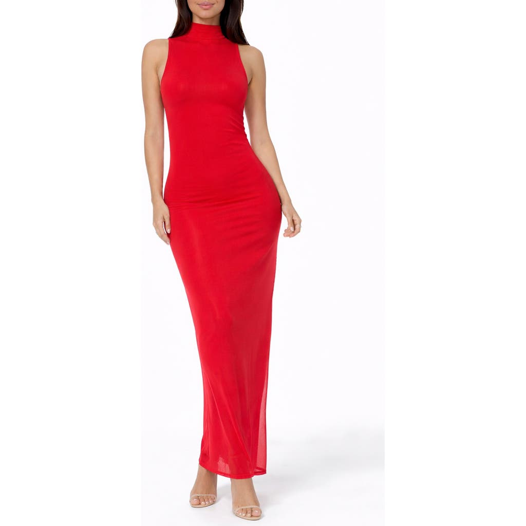 bebe Power Mesh Shirred Maxi Dress at Nordstrom Rack, Size X-Small