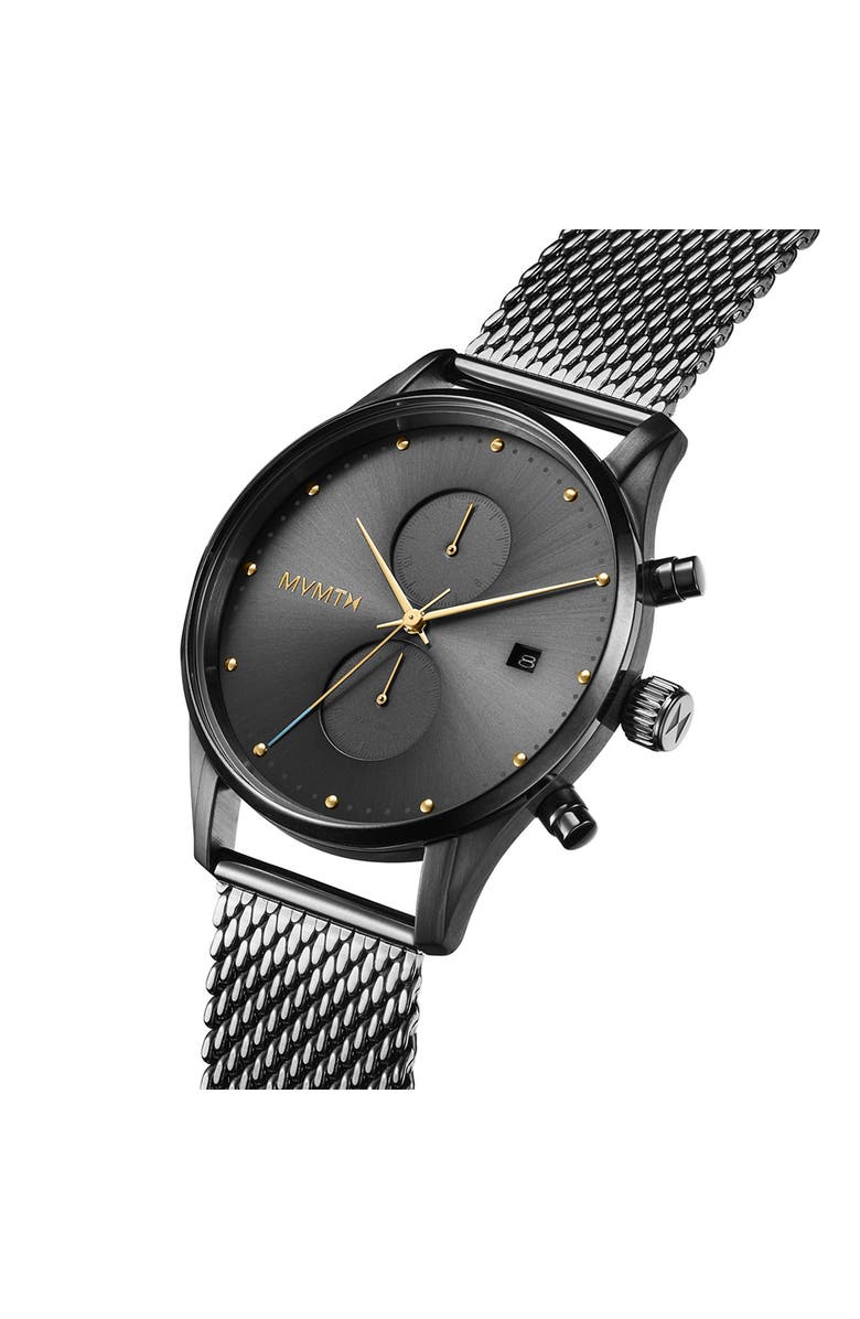 MVMT Voyager Quartz Mesh Bracelet Watch, 42mm, Alternate, color, Grey
