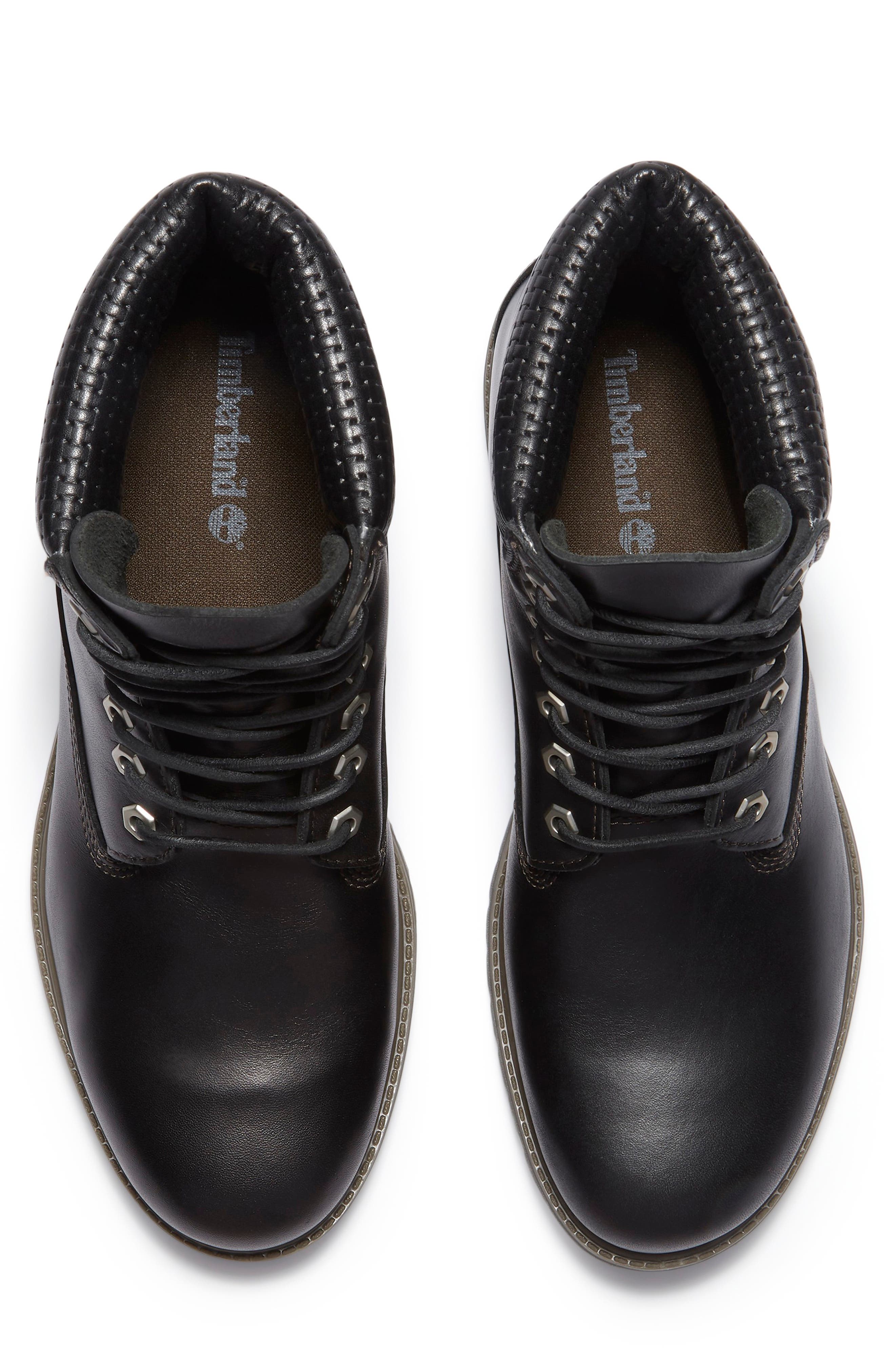 Timberland Premium 6-Inch Waterproof Boot, Alternate, color, Black Grain/ Dark Brown