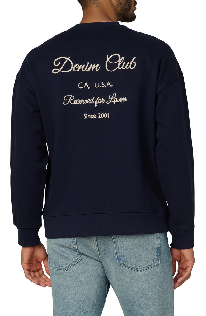 Joe's Denim Club Appliqué Sweatshirt, Alternate, color, Baritone Blue