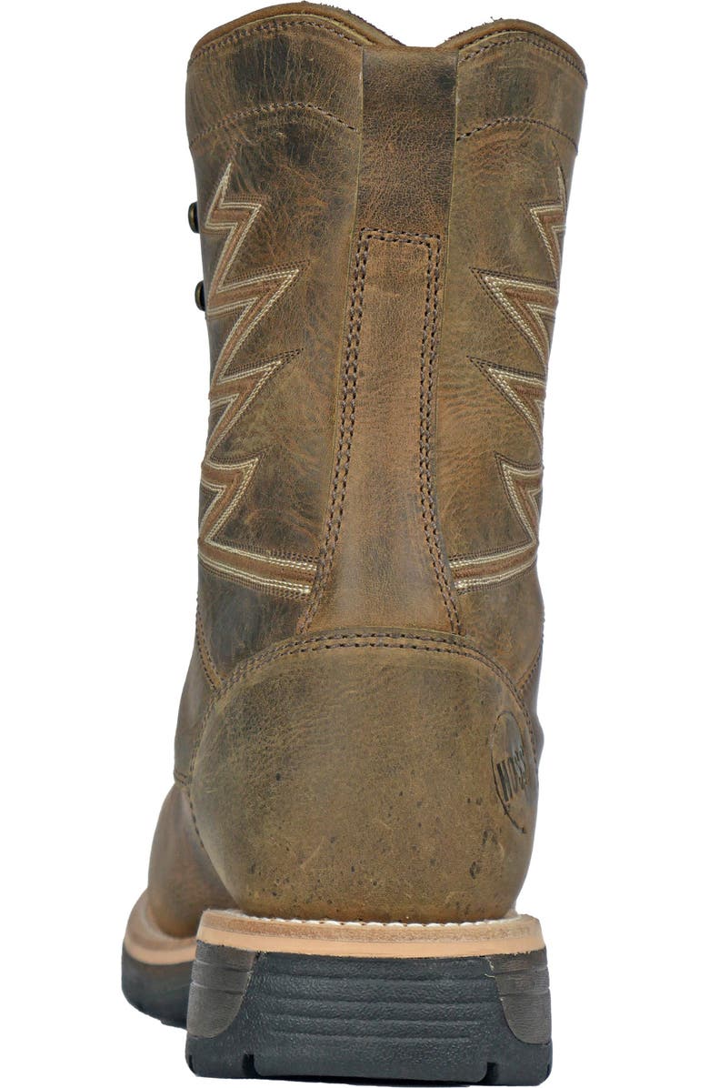 Hoss Boot Company HOSS Brisbee Lacer 8 Inch Distressed Lace Up Kiltie Composite Toe Work Boot, Alternate, color, Brown