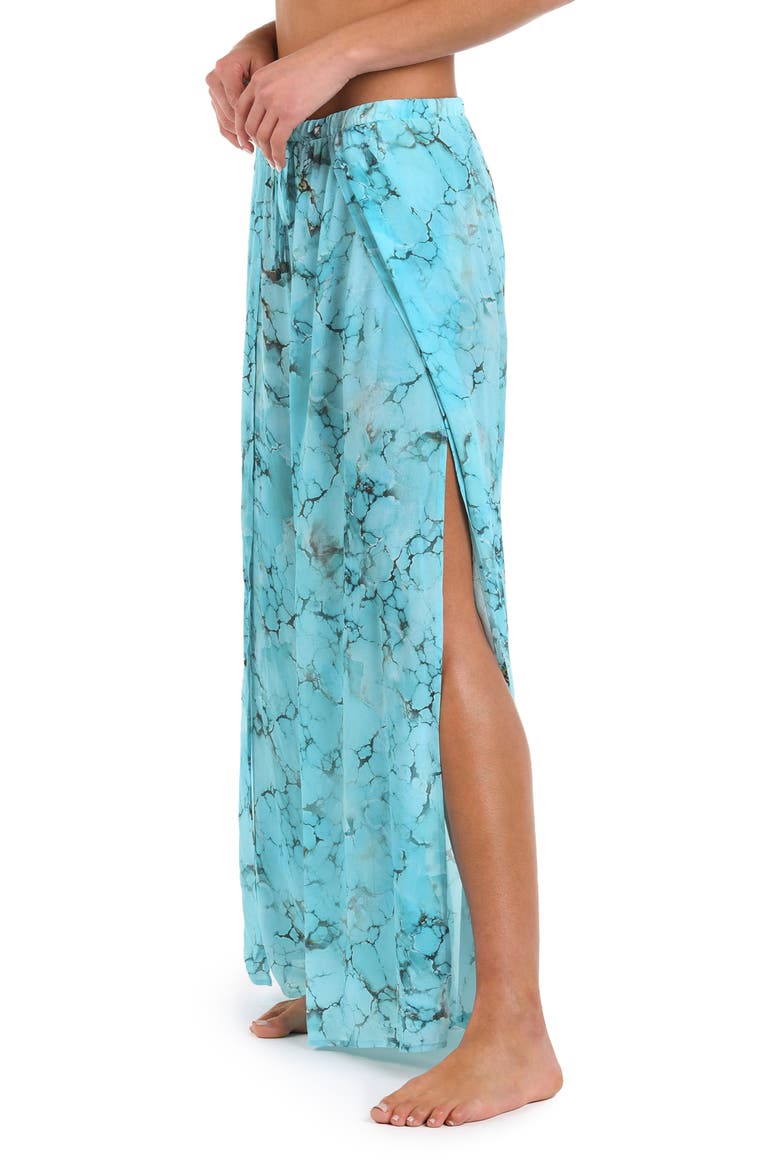 Geraldine Wide Leg Cover-Up Pants, Alternate, color, TURQUOISE