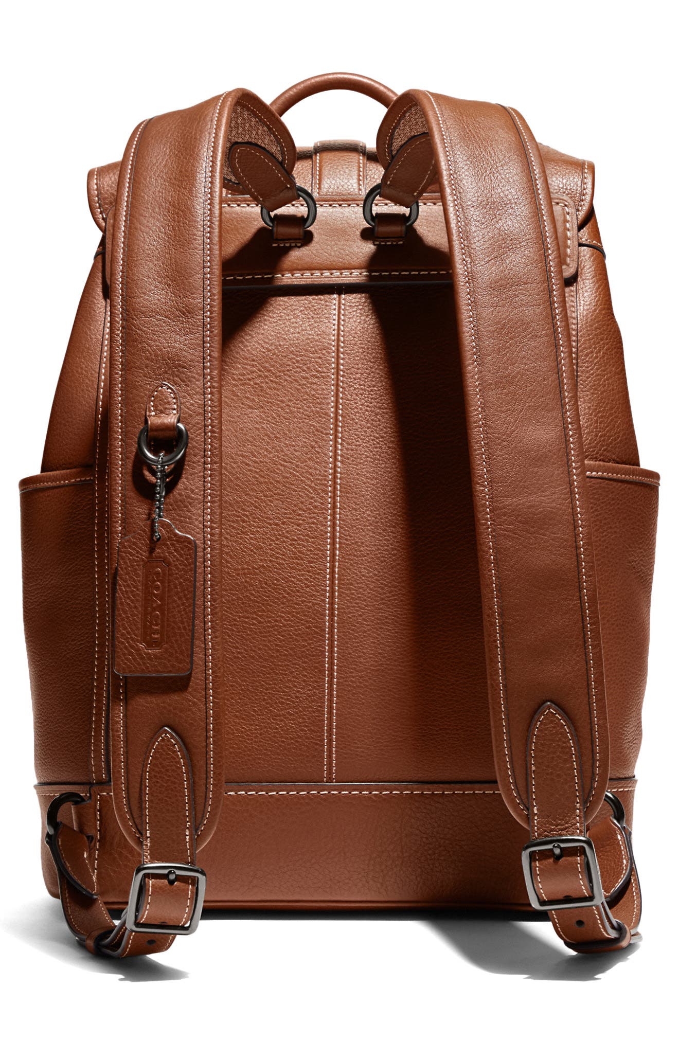 COACH Carriage Leather Backpack, Alternate, color, 