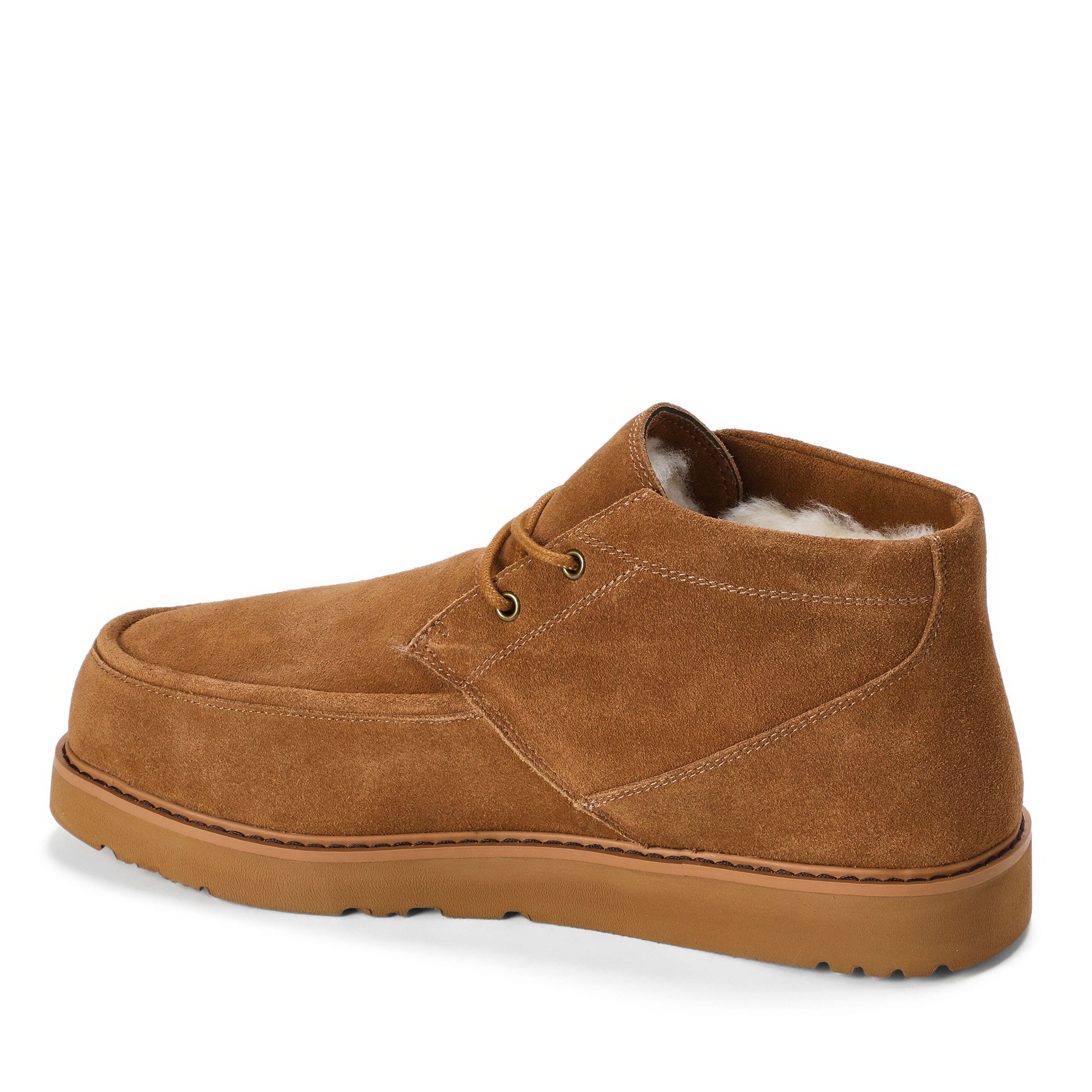 Dearfoams Fireside Craft Stitch Water Repellent Chukka Boot, Alternate, color, Chestnut