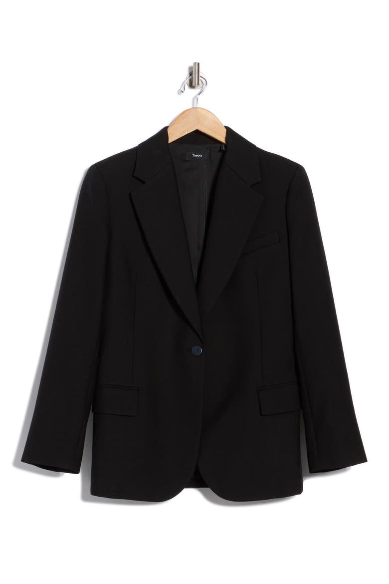 Fitted Blazer, Main, color, BLACK