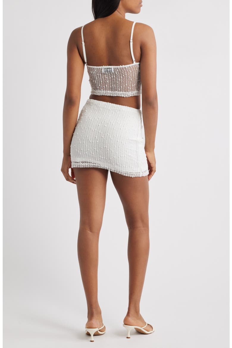 Aarti Openwork Camisole & Skirt Set, Alternate, color, WHITE