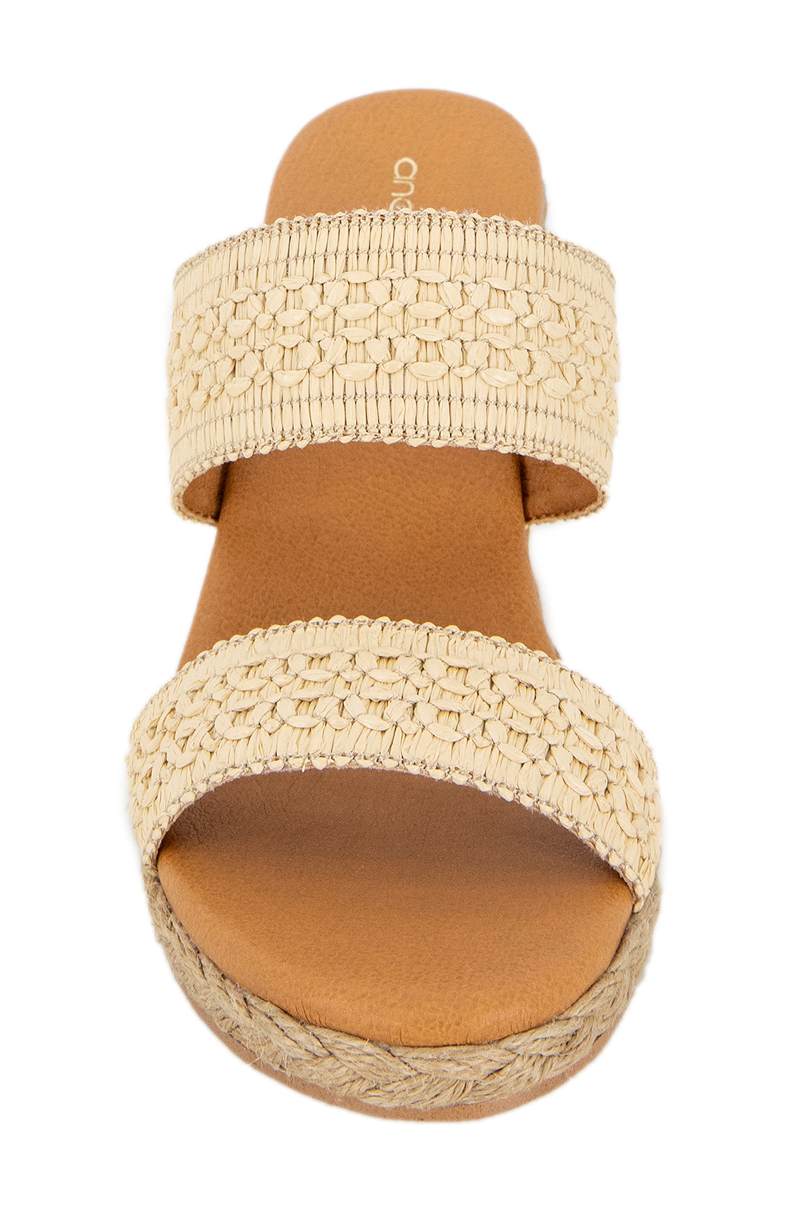 André Assous Nitra Wedge Sandal, Alternate, color, Beige
