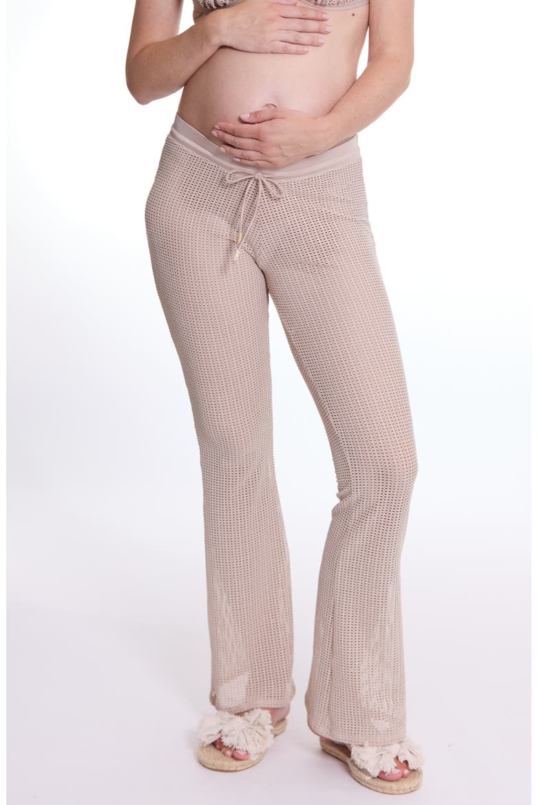 Milos Maternity Beachwear Pants, Alternate, color, BEIGE