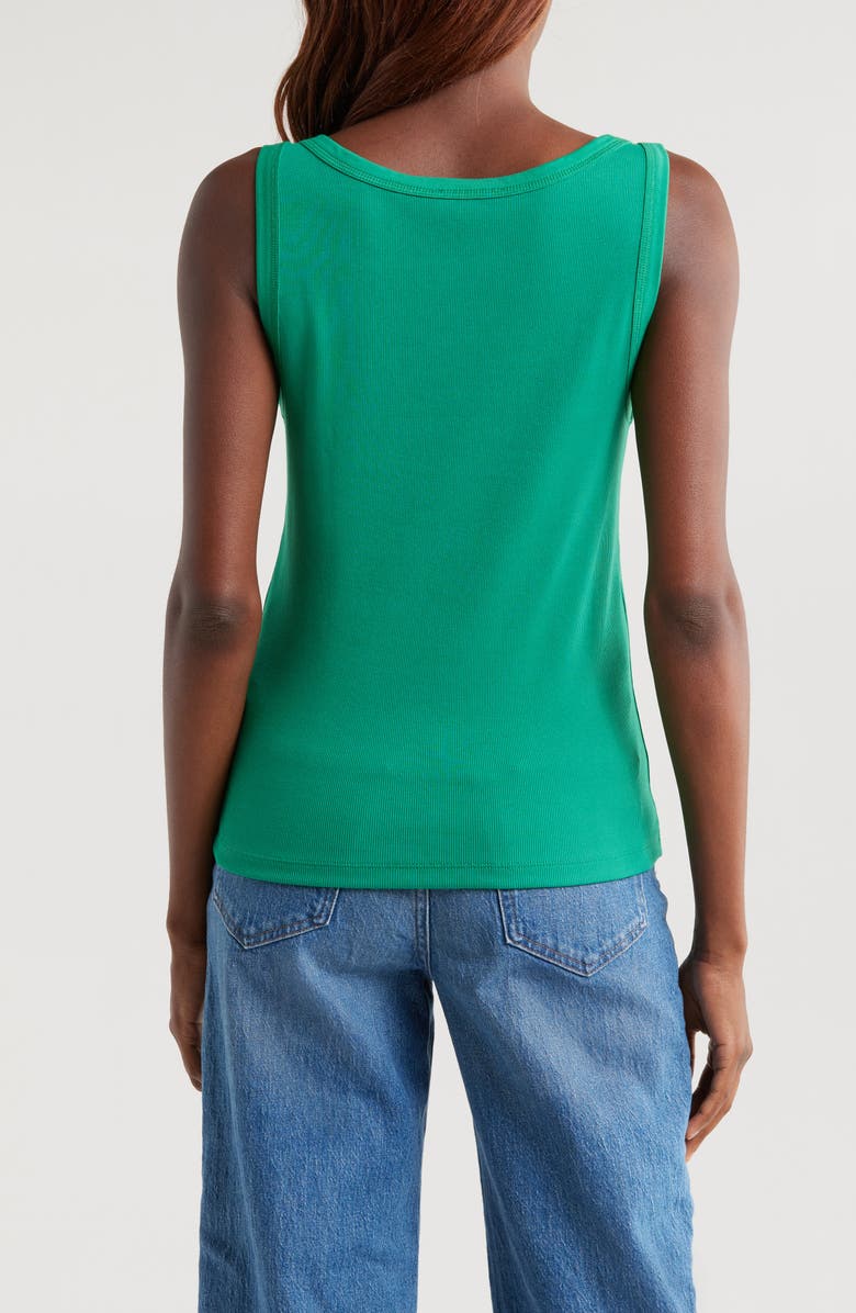 Madewell High Neck Cotton Tank, Alternate, color, Verdant Green