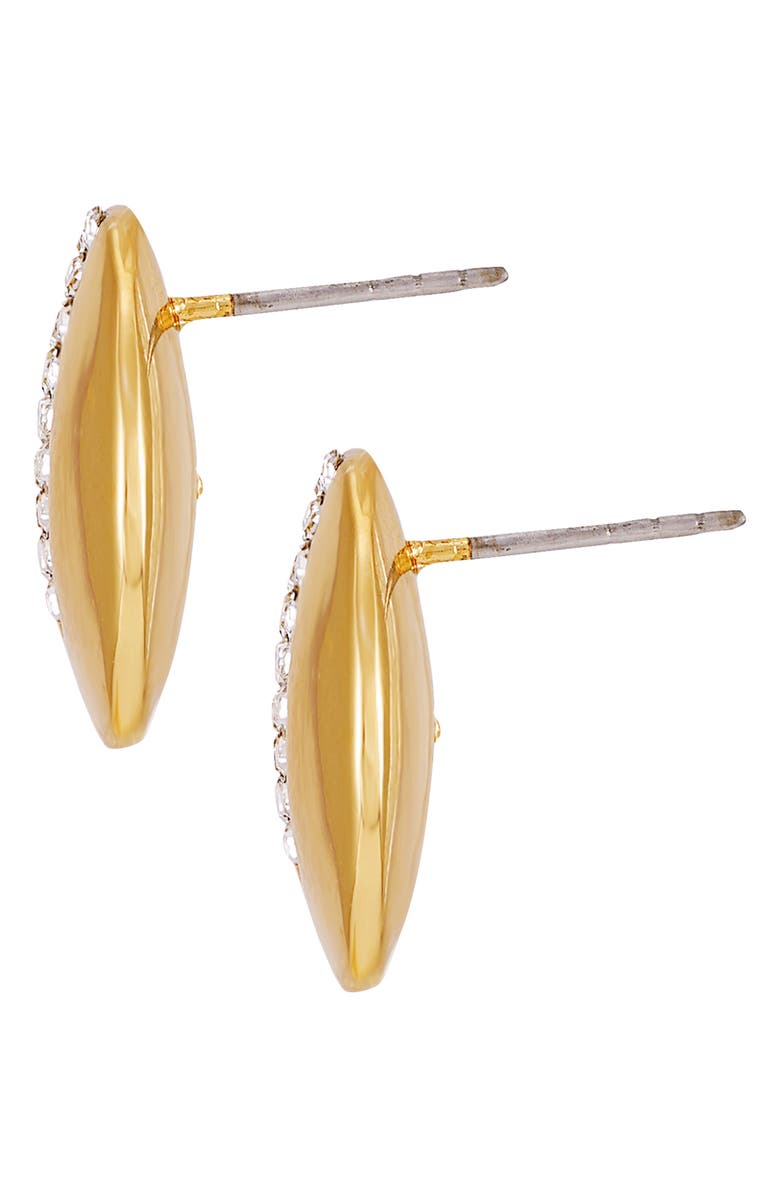 Vince Camuto Pavé Crystal Disc Drop Earrings, Alternate, color, Gold Tone