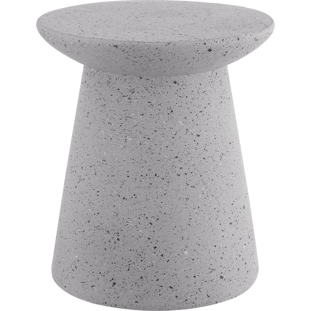 JONATHAN Y JONATHAN Y HOLLIE 18" MINIMALIST MODERN DRUM INDOOR/OUTDOOR ACCENT TABLE PEDESTAL