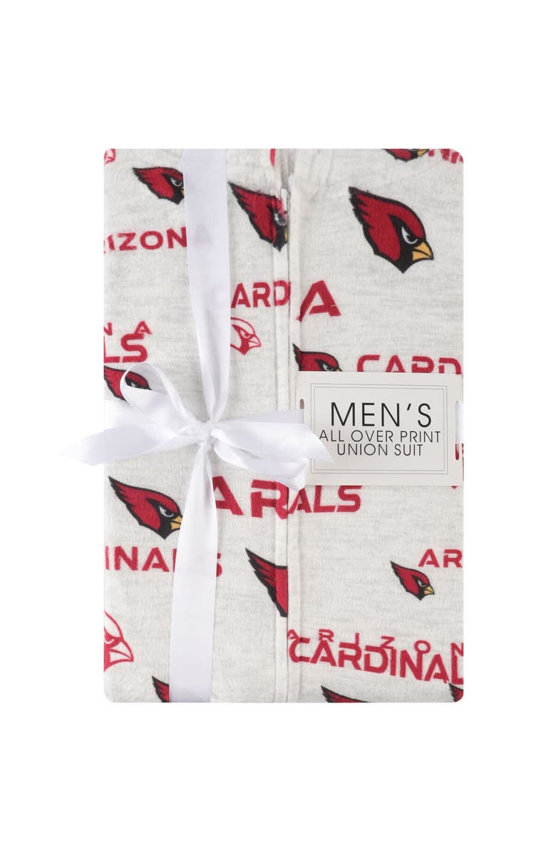 CONCEPTS SPORT Men's Concepts Sport White Arizona Cardinals Allover Print Docket Union Full-Zip Hooded Pajama Suit, Alternate, color, 