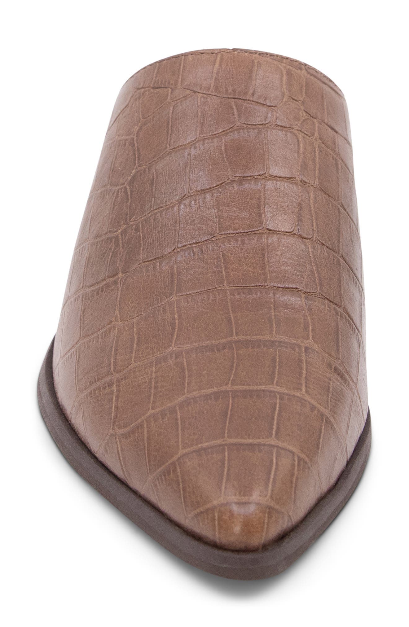 Cellia Pointed Toe Mule, Alternate, color, BROWN EMBOSSED CROCO
