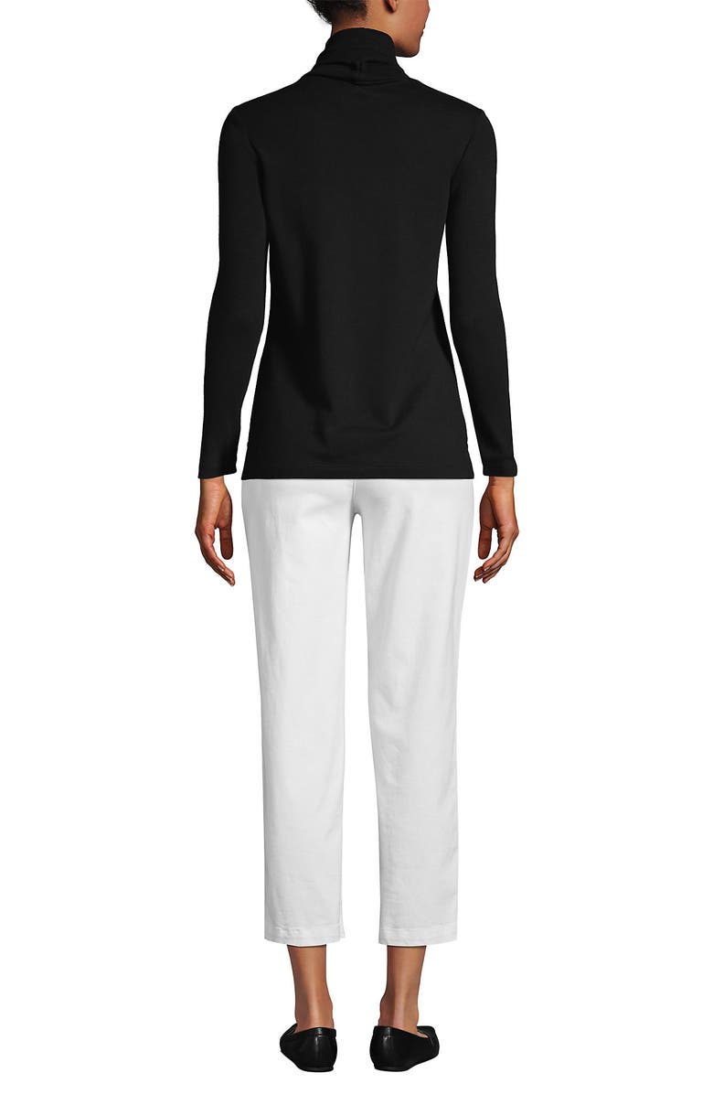 Lands' End Supima Cotton Fitted Long Sleeve Turtleneck, Alternate, color, 