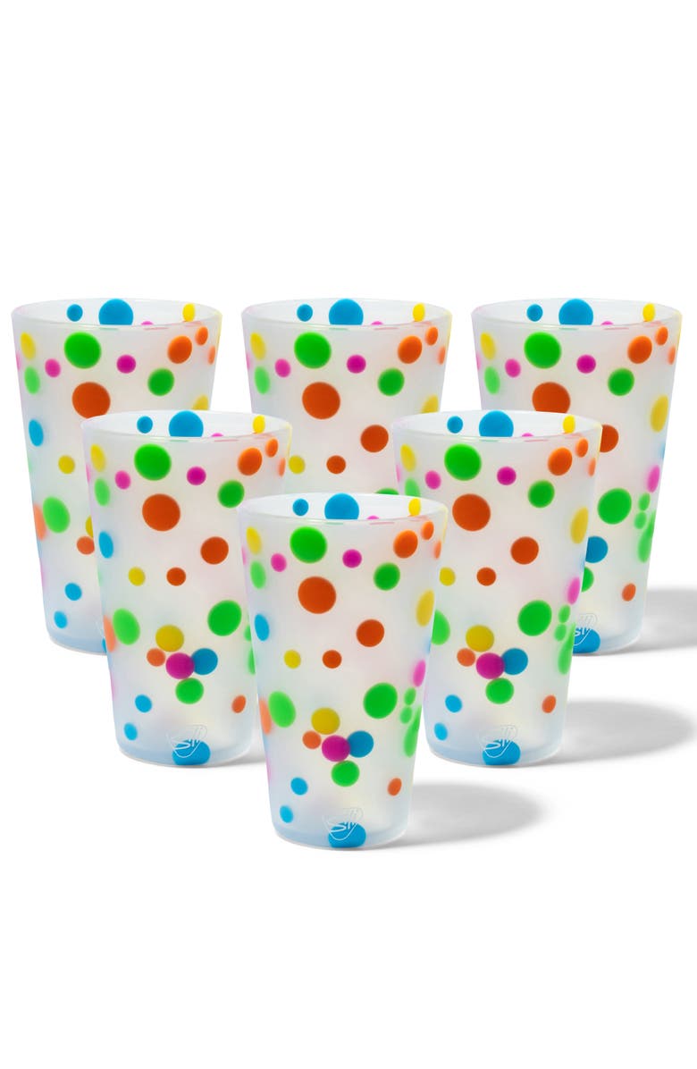Silipint Silicone Pint Glasses 6 Pk 16oz, Main, color, Multicolored