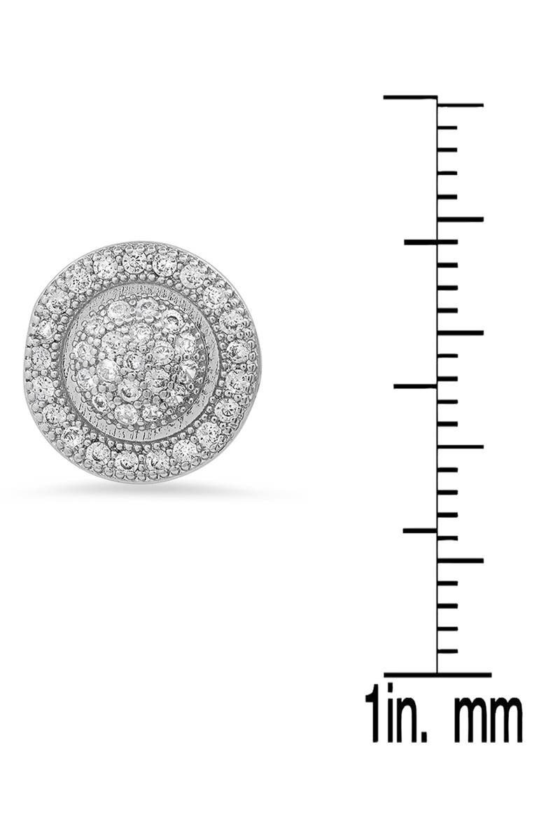 HMY JEWELRY Round Pave Simulated Diamond Stud Earrings, Alternate, color, 