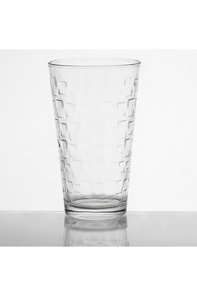Great Foundations 4-Piece 16 oz. Tumbler Set, Square Pattern, Alternate, color, Clear